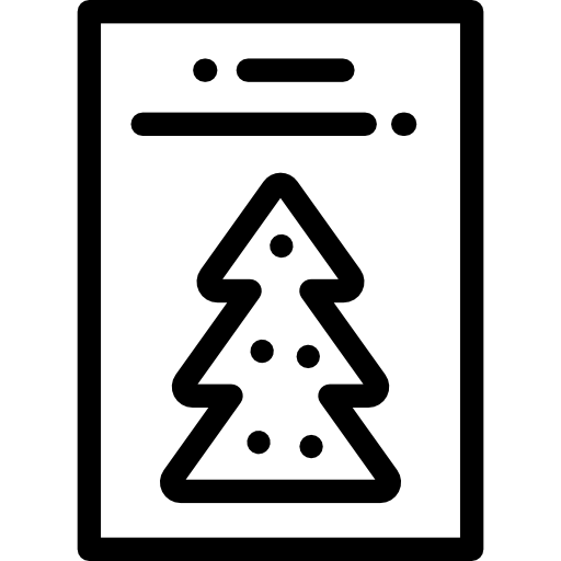 Christmas card Detailed Rounded Lineal icon