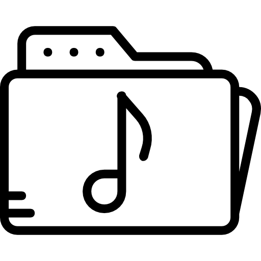 carpeta de música icono gratis