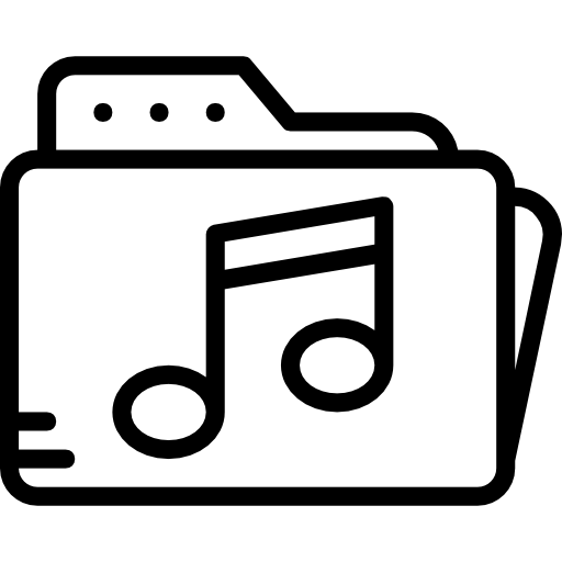 carpeta de música icono gratis