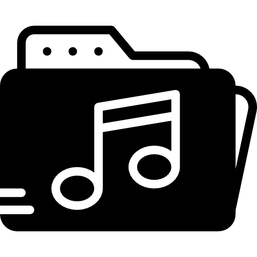 carpeta de música icono gratis