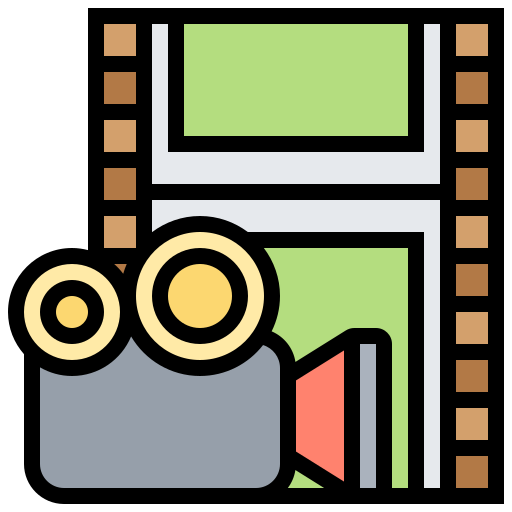 tiras de película icono gratis