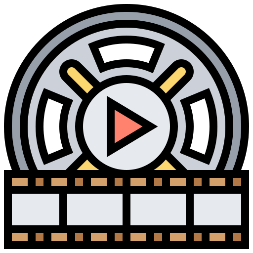 carrete de película icono gratis