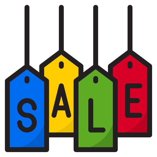 etiqueta de venta icono gratis