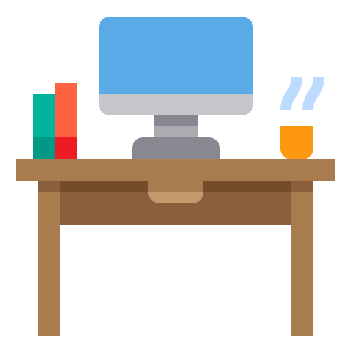 Office desk - free icon