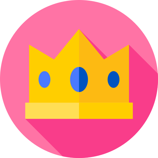 Crown Flat Circular Flat icon