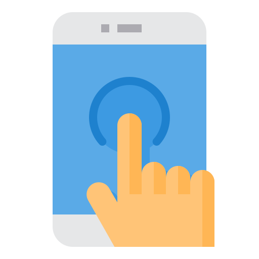 pantalla táctil icono gratis
