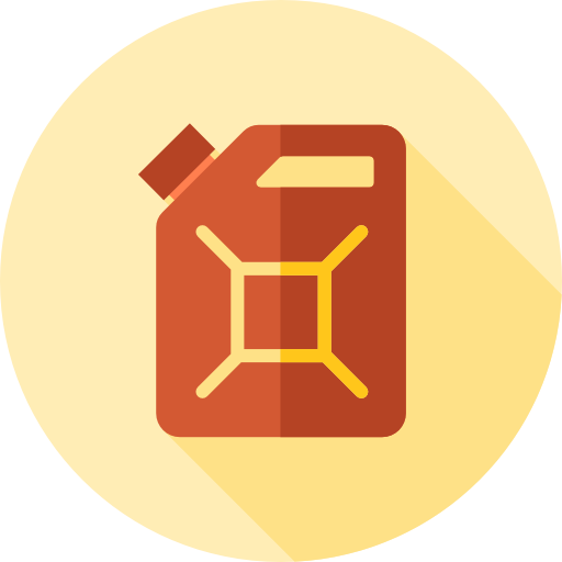 Gasoline Flat Circular Flat icon