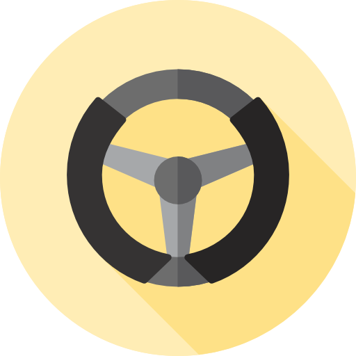 Steering wheel Flat Circular Flat icon