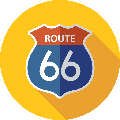 ruta 66 icono gratis