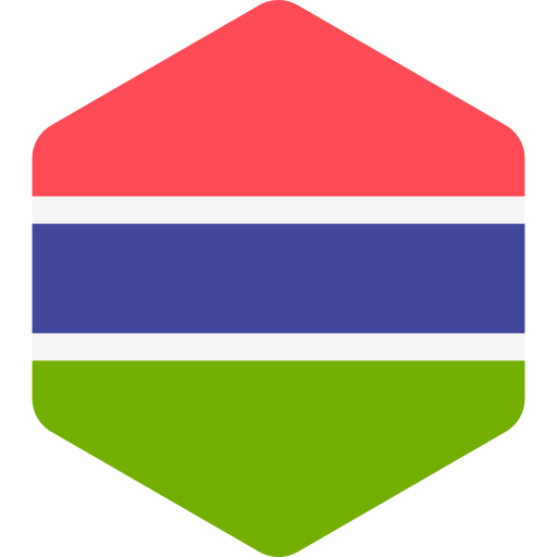 Gambia Flags Hexagonal icon