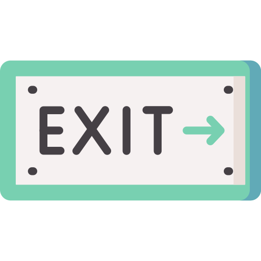 Exit - Free signaling icons