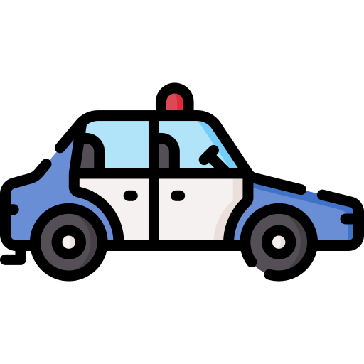 coche de policía icono gratis