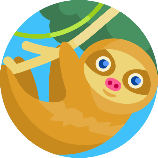 Sloth Detailed Flat Circular Flat icon