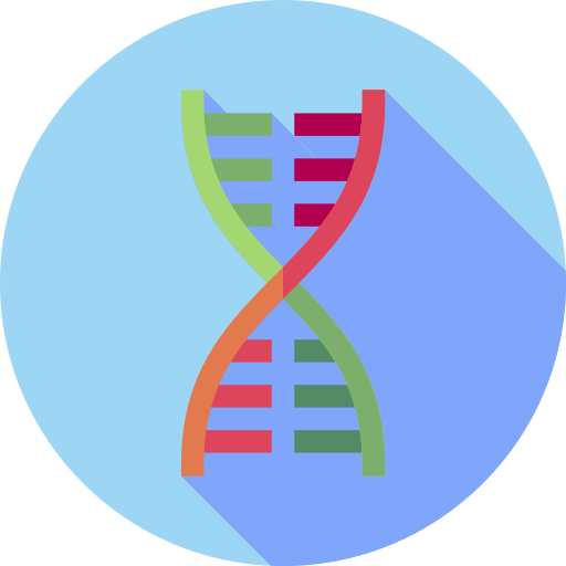 Dna Flat Circular Flat icon