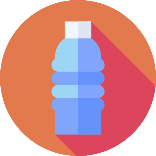 Water bottle Flat Circular Flat icon