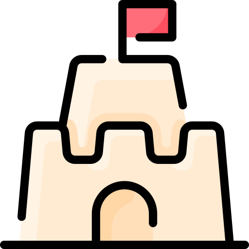 castillo de arena icono gratis