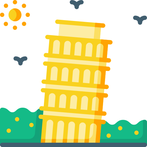 torre inclinada de pisa icono gratis