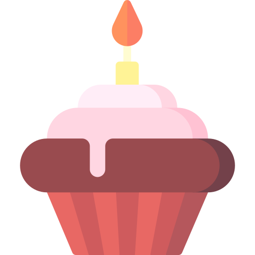 bizcocho de cumpleaños icono gratis