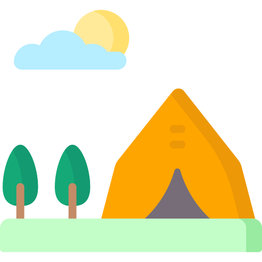 carpa para camping icono gratis