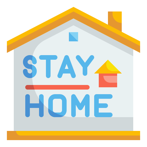 Stay at home free icon Stay at home free icon