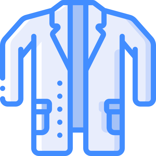 Lab coat Basic Miscellany Blue icon