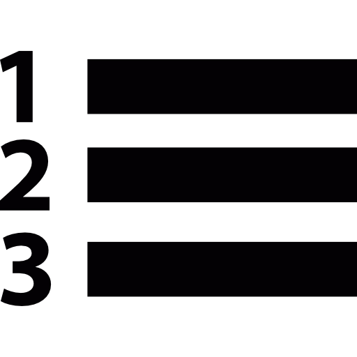 Numbered list free icon