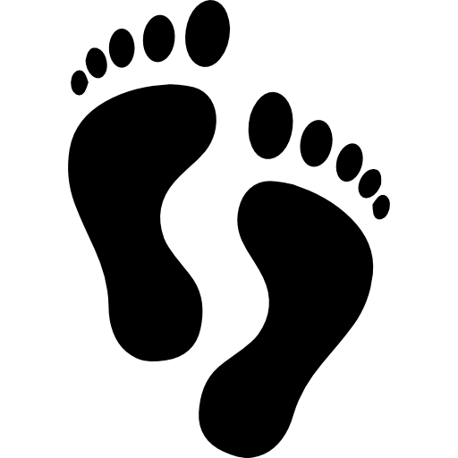 Human footprints free icon
