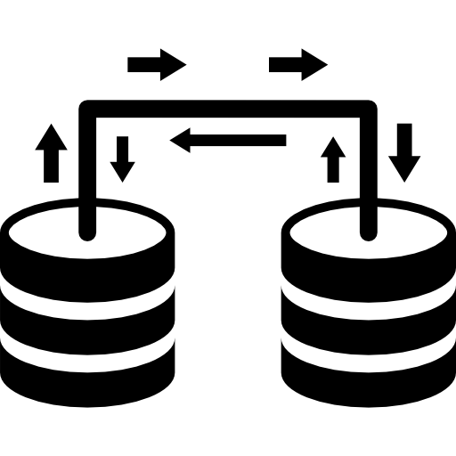 bases de datos conectadas icono gratis