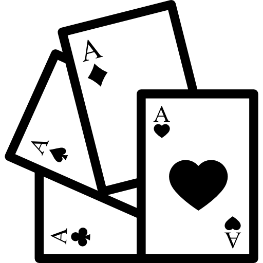 jugando a las cartas con corazones icono gratis