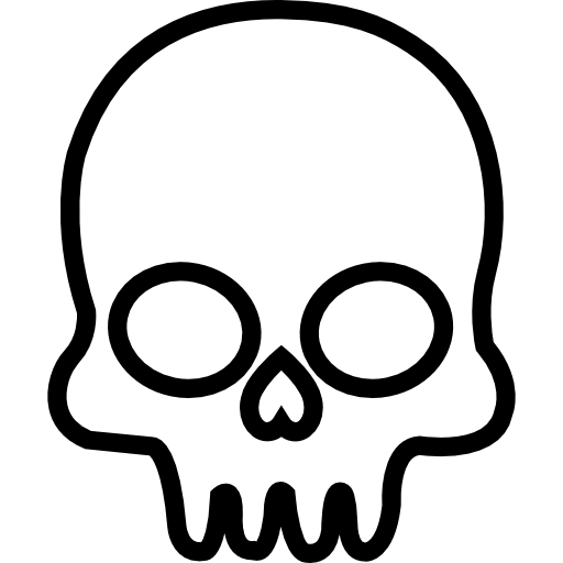 Free Icon Skull Outline From Frontal View   30678 