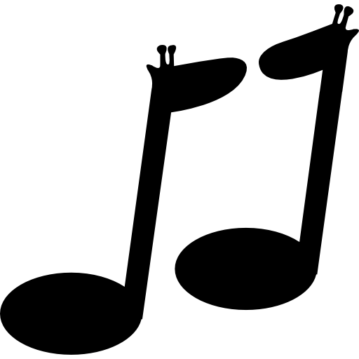 Musical notes couple - Free music icons