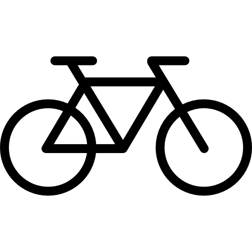 transporte saudável de bicicleta grátis ícone