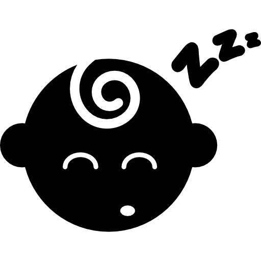sleeping baby silhouette
