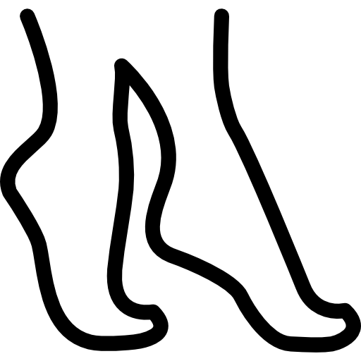 Tiptoe feet outline free icon