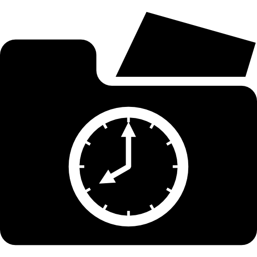 Folder with clock icon