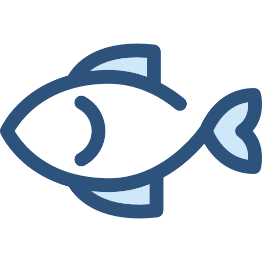 Fish Monochrome Blue icon