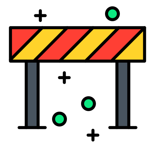 Road barrier free icon Road barrier free icon