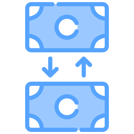cambio de dinero icono gratis
