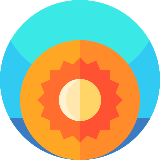 Sun Geometric Flat Circular Flat icon