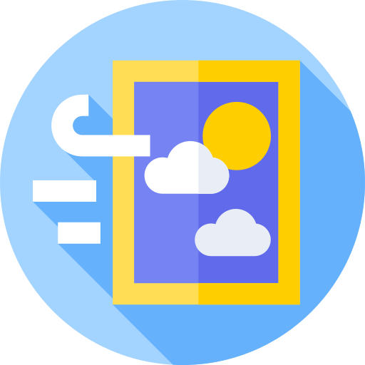 Fresh air Flat Circular Flat icon