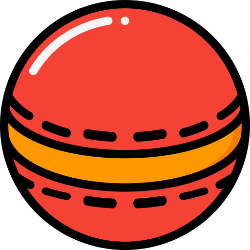 Cricket ball logo flat style Royalty Free Vector Image
