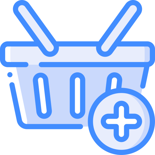 Basket Basic Miscellany Blue icon