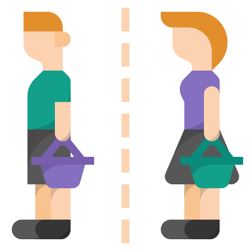 distanciamiento social icono gratis