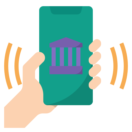 la banca móvil icono gratis