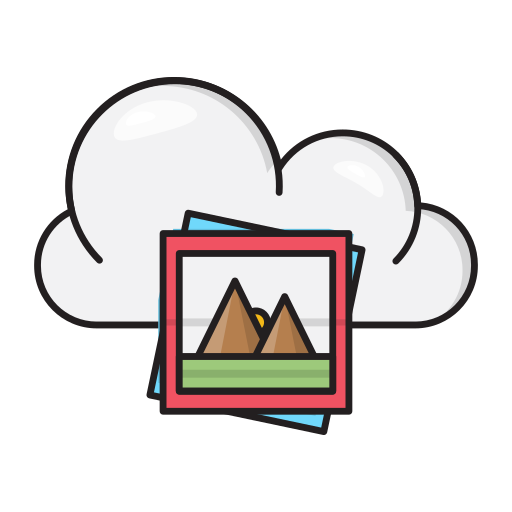 Cloud Vector Stall Lineal Color icon