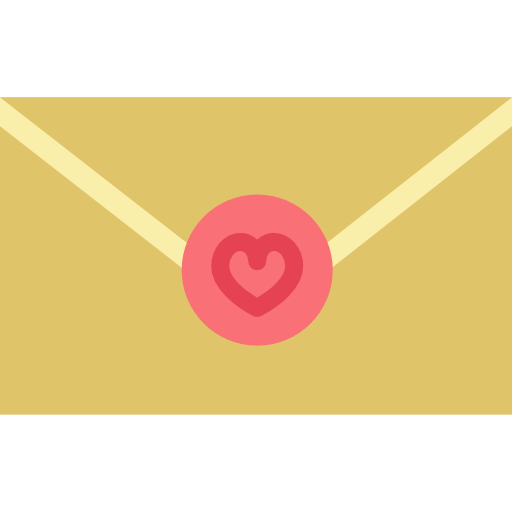 carta de amor icono gratis