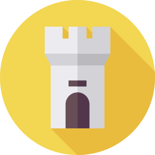 Fortress Flat Circular Flat icon