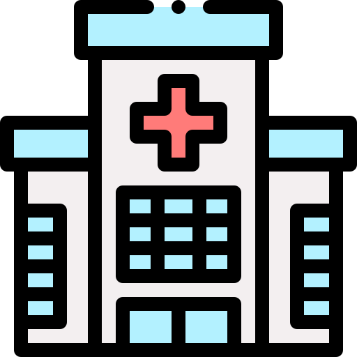 Hospital Detailed Rounded Lineal color icon