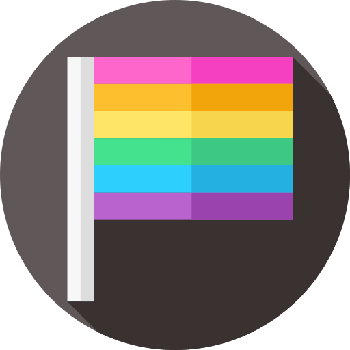 bandera del arco iris icono gratis