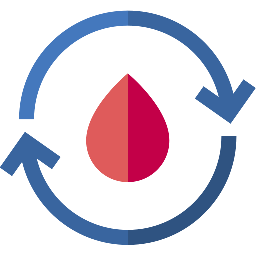 Menstrual cycle control blue gradient concept icon. Hormone